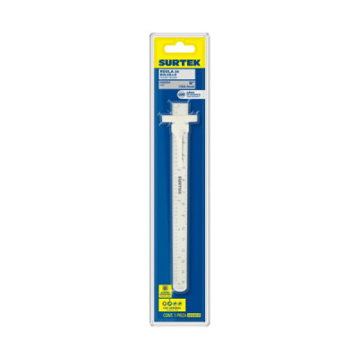 Regla De Acero Inoxidable 6'' Surtek Tabla De Equivalencias (122210)
