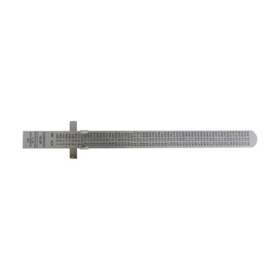 Regla De Acero Inoxidable 6'' Surtek Tabla De Equivalencias (122210)