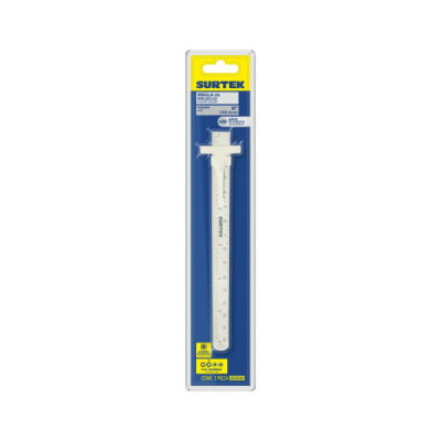 Regla De Acero Inoxidable 12'' Surtek Tabla De Conversiones (122211)