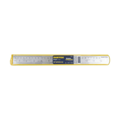 Regla De Acero Inoxidable 12'' Surtek Tabla De Conversiones (122211)