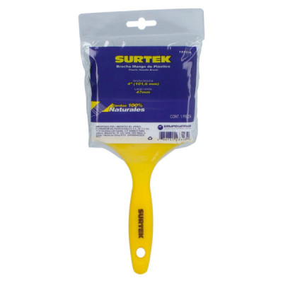 Brocha Para Pintar 4'' Cerdas Naturales De 47 Mm Surtek (123316)