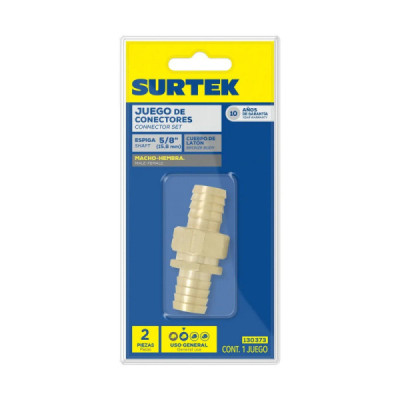 Conexión Manguera De Riego Jardín 5/8'' Rosca 3/4'' Surtek (130373)
