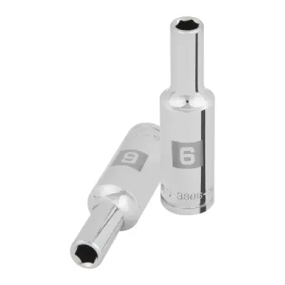 Copa Estándar Larga 6 Mm De 6 Puntas, Cuadrante De 3/8" Truper