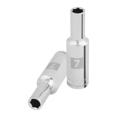 Copa Estándar Larga 7 Mm De 6 Puntas, Cuadrante De 3/8" Truper