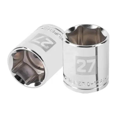 Copa Estándar 27 Mm De 6 Puntas, Cuadrante De 1/2" Truper