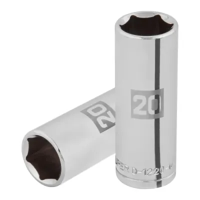 Copa Estándar Larga 20 Mm De 6 Puntas, Cuadrante De 1/2" Truper