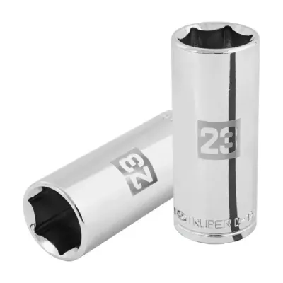 Copa Estándar Larga 23 Mm De 6 Puntas, Cuadrante De 1/2" Truper