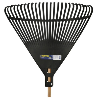 Rastrillo Escoba Plástica 61 Cm 26 Dientes Negra Surtek (132053)