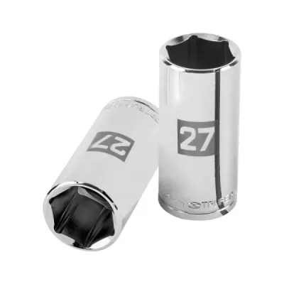 Copa Estándar Larga 27 Mm De 6 Puntas, Cuadrante De 1/2" Truper
