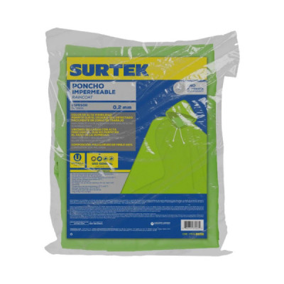 Capa Poncho Impermeable Alta Visibilidad Unitalla Surtek (137537)
