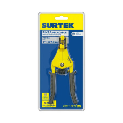 Alicate Pelacable Automático 7'' Cable 8 - 22 Awg Surtek (997)