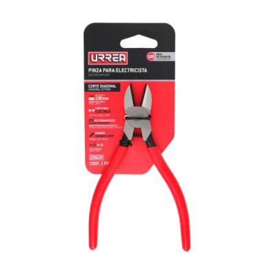 Alicate De Corte Diagonal 6.1/64'' Resorte Industrial Urrea (206GR) Alicate De Corte Diagonal 6.1/64'' Resorte Industrial Urrea (206GR)