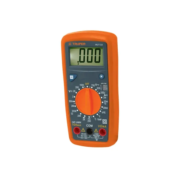 Multímetro Digital Para Diodo, Continuidad Y Temperatura Truper (MUT-33 - 10401)
