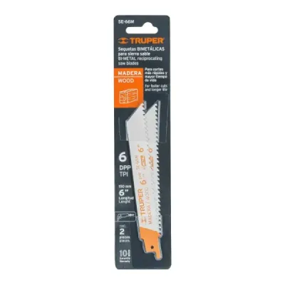 Set 2 Seguetas Para Madera Sierra Sable 6' Truper 6 Dpp