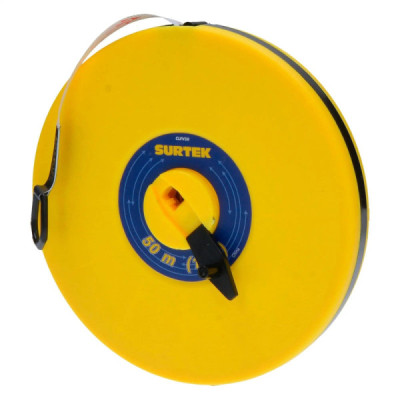 Cinta Métrica Fibra De Vidrio 50 M X 13 Mm Surtek Cuerpo Abs (CLFV50)