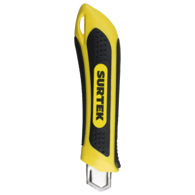 Cutter Bisturí Bimaterial 8'' Hoja 18 Mm Automático Surtek (CUTF9)