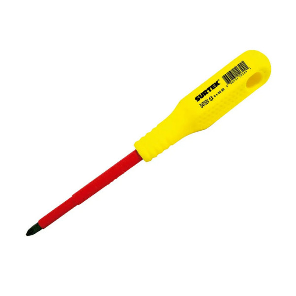 Destornillador Dieléctrico Estrella Ph2 X 4'' Surtek (D402V)