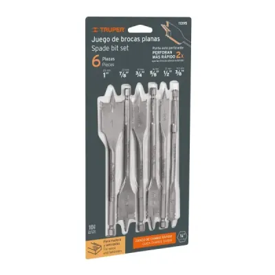 Juego De 6 Brocas Profesionales Tipo Espada Para Madera Truper