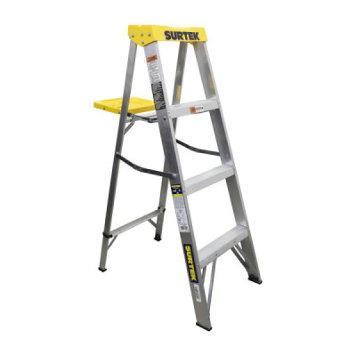 Escalera De Tijera 3 Peldaños Antideslizantes 90 Kg Surtek (ET3)