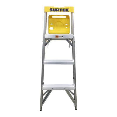 Escalera De Tijera 3 Peldaños Antideslizantes 90 Kg Surtek (ET3)