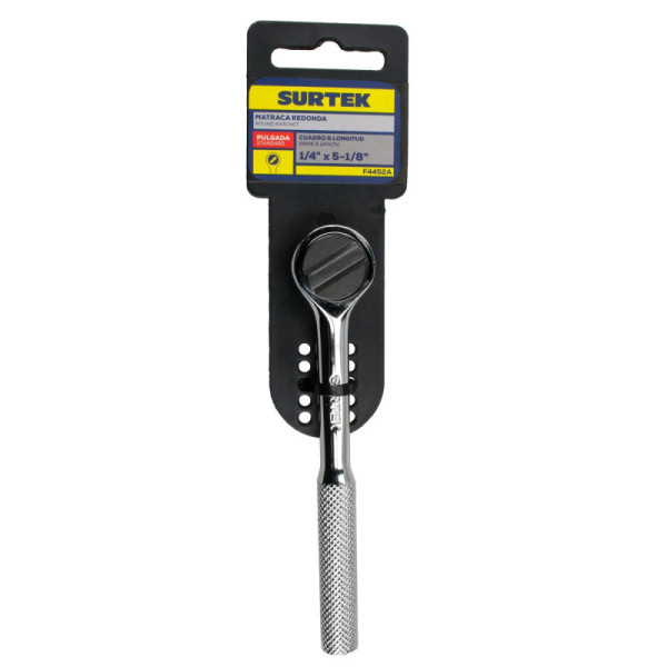 Ratchet Reversible Cabeza Redonda 1/4'' Surtek Largo 13 Cm (F4452A)