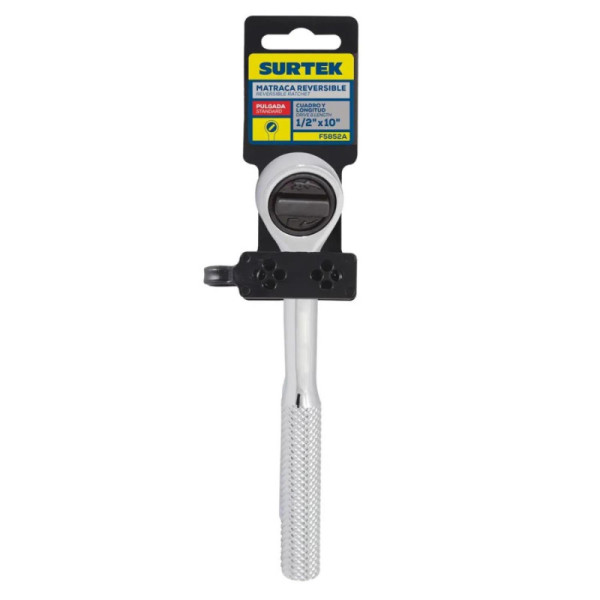 Ratchet Reversible Cabeza Redonda 1/2'' Surtek Largo 25.4 Cm (F5852A)