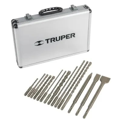 Juego De Brocas Y Cinceles Sds Plus De 15 Piezas Con Estuche Truper