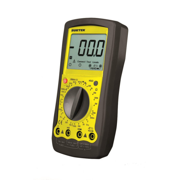 Multímetro Digital Automotriz 1000 V Ca/cd Surtek Con Funda (MUL04)