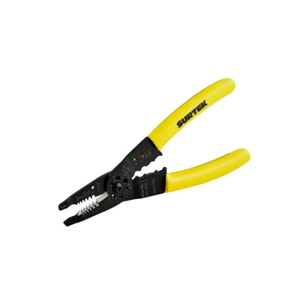 Alicate Pelacable 8'' 10 - 22 Awg Surtek Con Mordaza Dentada (PLC8)