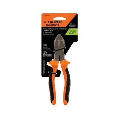 Alicate De Electricista Industrial De 8", Comfort Grip Truper
