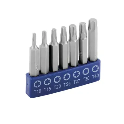 Juego De 7 Puntas Torx 2' Toolcraft Con Organizador