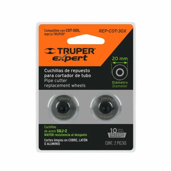 2 Cuchillas Para Cortador De Tubo Truper Cot-30x (REP-COT-30X - 12796)