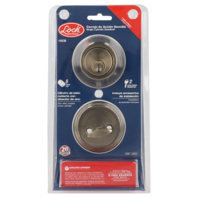 Cerrojo Cerradura De Función Sencilla Latón Antiguo Lock (15CE)