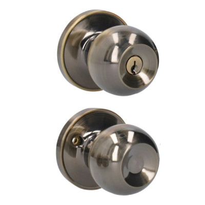 Cerradura De Bola Pomo Para Entrada Latón Antiguo Lock (15PO)