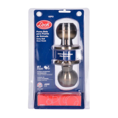 Cerradura De Bola Pomo Para Entrada Latón Antiguo Lock (15PO)