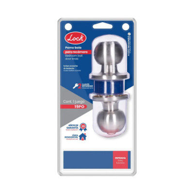 Cerradura Copa Recta Para Recámara Acero Inoxidable Lock (19PO)