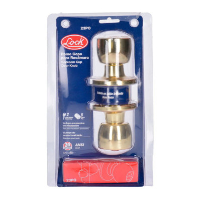 Cerradura Copa Recta Para Recámara Latón Brillante Lock (23PO)