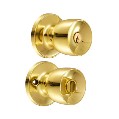 Cerradura Copa Recta Para Baño Latón Brillante Lock (24PO)