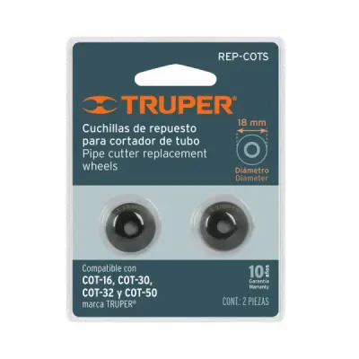 2 Cuchillas Para Cortador De Tubo Truper Cot-16-30-32-50