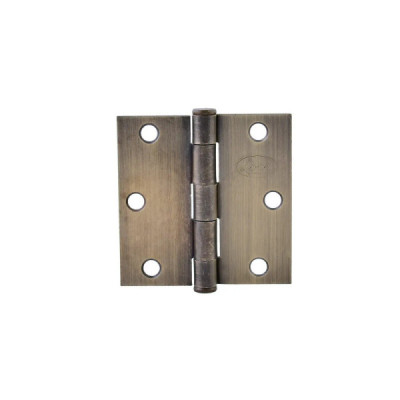 Bisagra Cuadrada 3'' X 3'' Latón Antiguo Lock 6 Orificios (LBC30LA)
