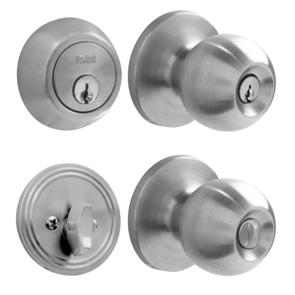 Set Cerradura Y Pomo Función Normal Acero Inoxidable Prolok (11CBP)