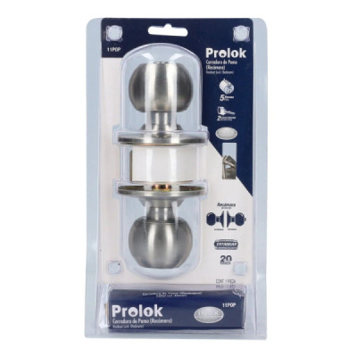 Cerradura De Bola Pomo Para Recámara Acero Inoxidable Prolok (11POP)