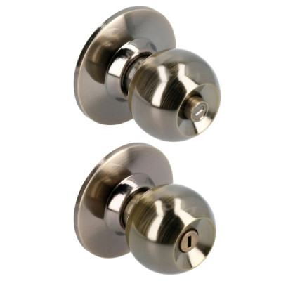 Cerradura De Bola Pomo Para Baño Latón Antiguo Prolok (18POP)