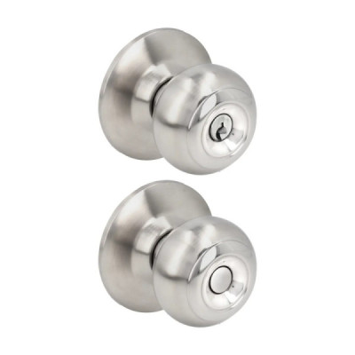 Cerradura Ovalada Pomo Para Entrada Acero Inoxidable Prolok (22POP)