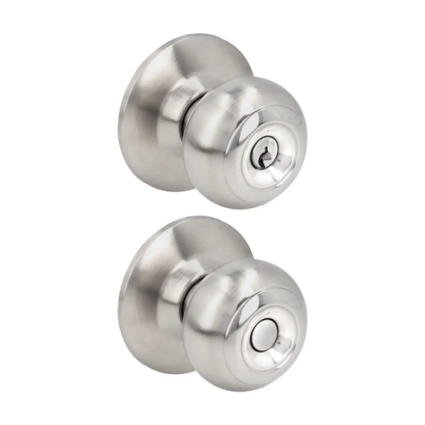 Cerradura Ovalada Pomo Para Entrada Acero Inoxidable Prolok (22POP)