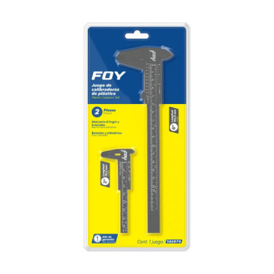 Set 2 Calibradores Pie De Rey Vernier 6'' Y 3'' Foy Plástico (142070)