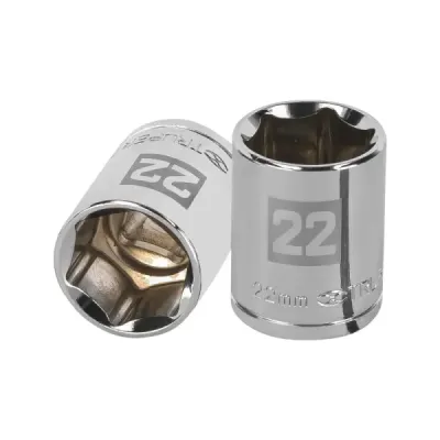 Copa Estándar 22 Mm De 6 Puntas, Cuadrante De 1/2" Truper