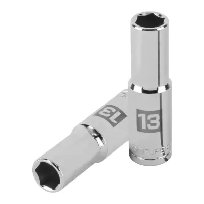 Copa Estándar Larga 13 Mm De 6 Puntas, Cuadrante De 1/2" Truper