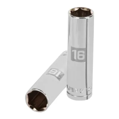 Copa Estándar Larga 16 Mm De 6 Puntas, Cuadrante De 1/2" Truper