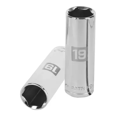 Copa Estándar Larga 19 Mm De 6 Puntas, Cuadrante De 1/2" Truper
